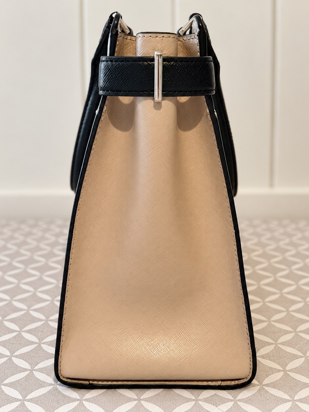 kate spade Beige & Black Saffiano Tote with Cardholder - Picture 5 of 10